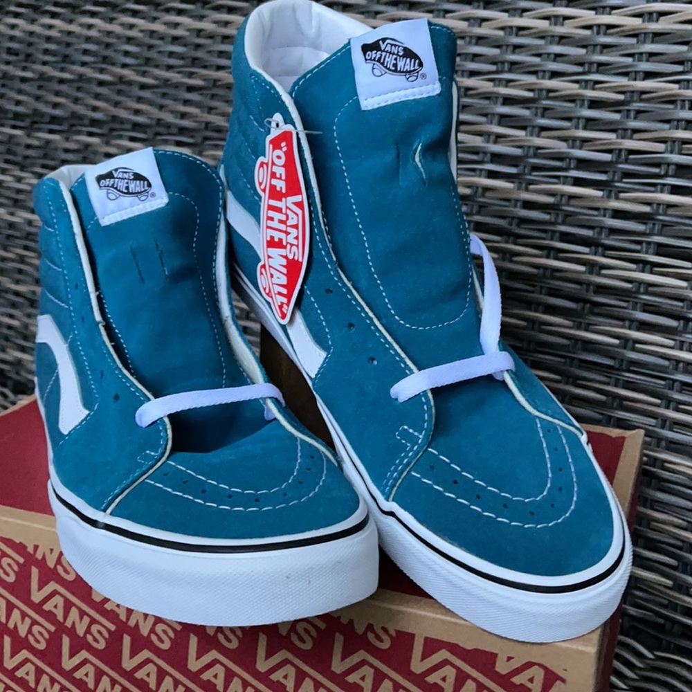 Vans Sk8-Hi Blue Coral/True White MENS - Picture 8 of 16